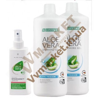 Aloe Verа гель питьевой Алоэ Вера (Алоє Вера) Фридом, набор 2шт по 1л и Алоэ Вера Спрей, LR с доставкой вся Украина